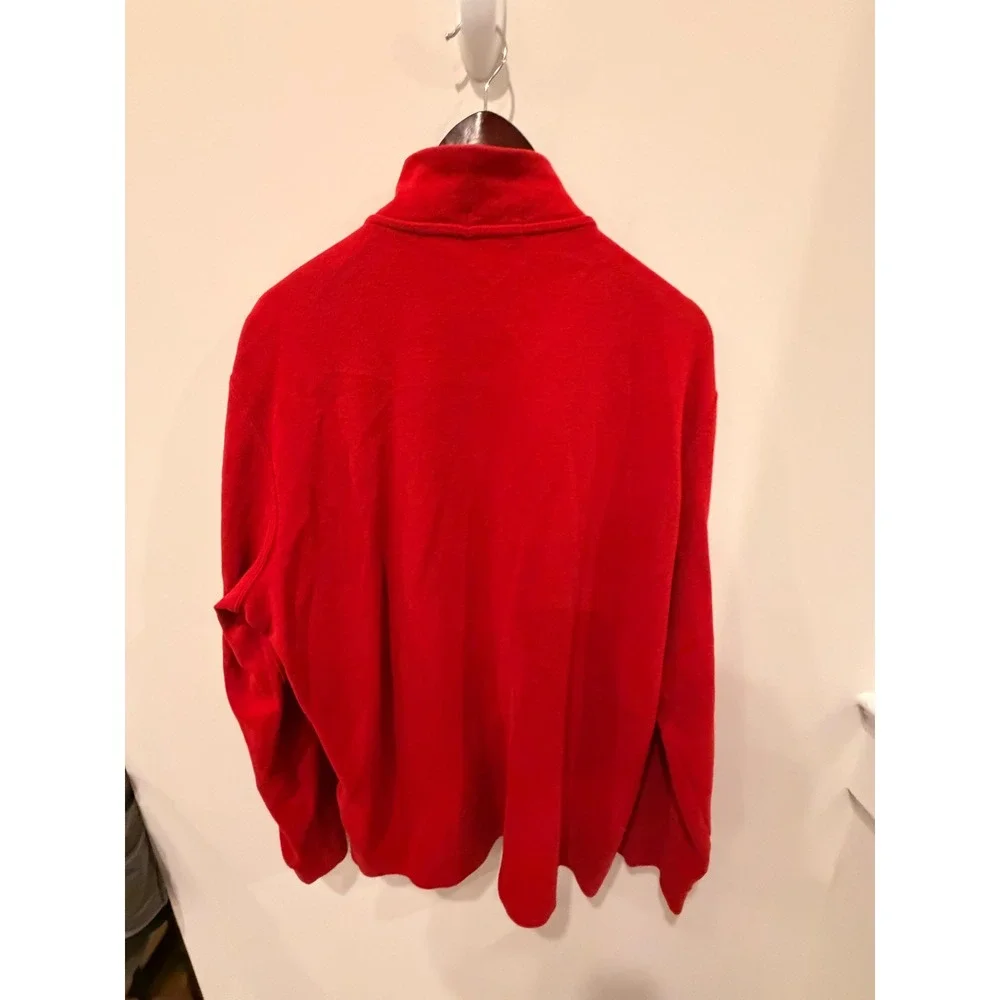 Polo Ralph Lauren Estate Rib Quarter Zip‎ Pullover Red Men's XL
